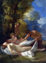 212/poussin, nicolas - nymph with satyrs